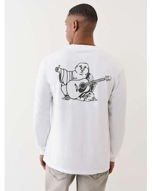 True Religion Long Sleeve Buddha T-shirt - White