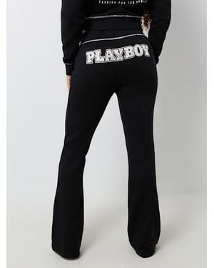 True Religion X Playboy Crystal Bootcut Sweat Pant - Black
