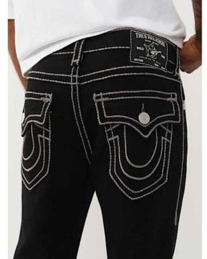 TRUE RELIGION Rocco Rope Stitch Skinny Jean 32" - Black