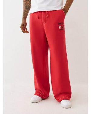 TRUE RELIGION Big T Logo Sweatpant - Red