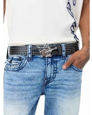 TRUE RELIGION Big T Buddha Belt - Blue