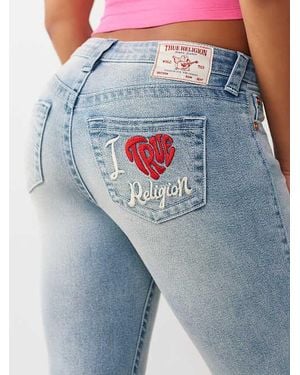 TRUE RELIGION Becca Mid Rise I Love True Bootcut Jean - Blue