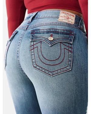 TRUE RELIGION Plus Billie Mid Rise Straight Jean - Blue