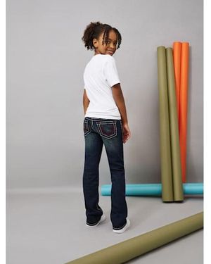 TRUE RELIGION Girls Becca Big T Bootcut Jean - Blue
