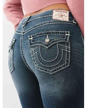 TRUE RELIGION Plus Jennie Mid Rise Super T Curvy Skinny Jean - Blue