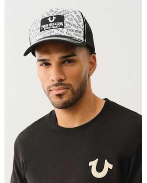 True Religion Allover Logo Trucker Hat - Multicolor