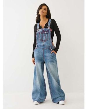 TRUE RELIGION Denim Baggy Big T Overall - Blue