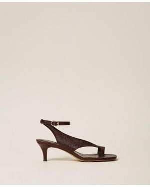 Twinset Leather Thong Sandals - Natural