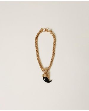 Twinset Chain Necklace With Horn - Natural