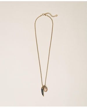 Twinset Collana Lunga Con Pendenti, Donna - Neutro