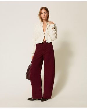 Twinset Balloon Corduroy Trousers - Red