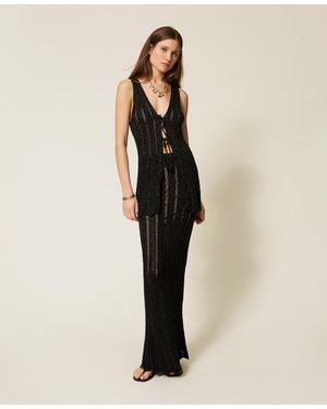 Twinset Multi Function Knit Vest - Natural