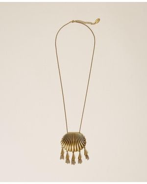 Twinset Necklace With Shell Pendant - Natural