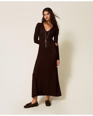 Twinset Long Dual-Use Knit Dress - Natural