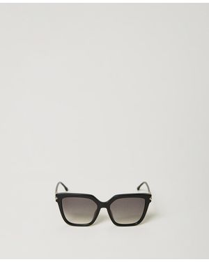 Twinset Gafas De Sol Geométricas Con Logotipo - Multicolor