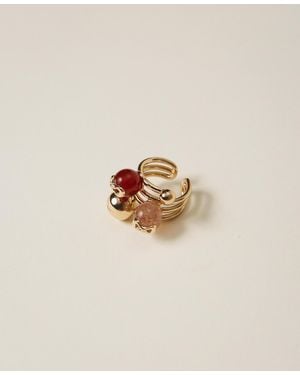 Twinset Ring With Multicolour Stones - Natural