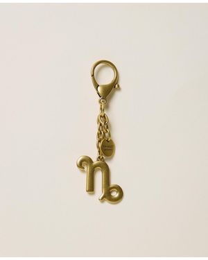 Twinset Zodiac Key Ring With Logo - Natural