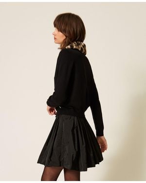 Twinset Taffeta Balloon Skirt - Black