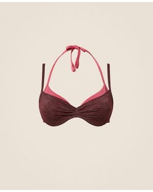 Twinset Two-Tone Underwired Bikini Top With Lurex - Multicolour