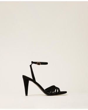 Twinset Suede Sandals - Natural