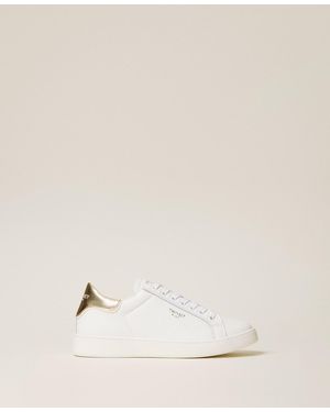 Twinset Leather Trainers - Natural