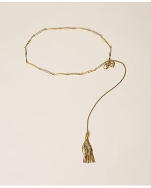Twinset Cintura Gioiello Con Nappa Pendente, Donna - Neutro