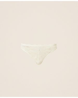 Twinset Lace G-String - Natural