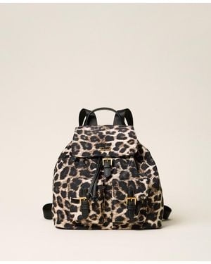 Twinset Sac À Dos Avec Imprimé Animalier - Multicolore