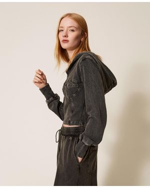 Twinset Bustier Hoodie - Black
