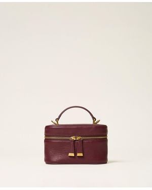 Twinset Leather Shoulder Bag - Pink