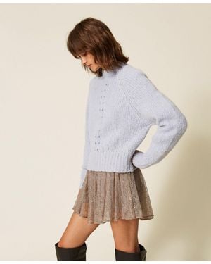 Twinset Jersey De Alpaca Mixta - Multicolor