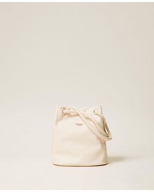 Twinset Bucket Bag With Rope Handles - Natural