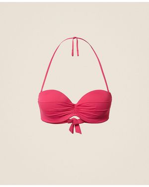 Twinset Trompe L'Oeil Bandeau Bikini Top - Pink