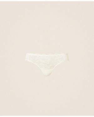Twinset Lace Brazilian Briefs - Brown