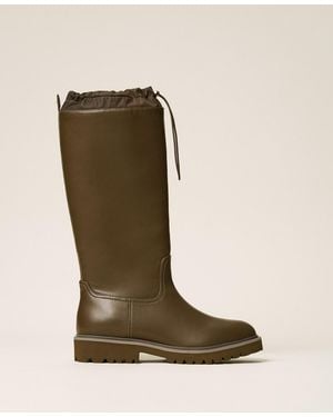 Twinset Wellington Boots With Drawstring - Green