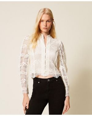 Twinset Macramé Lace Jacket - Natural