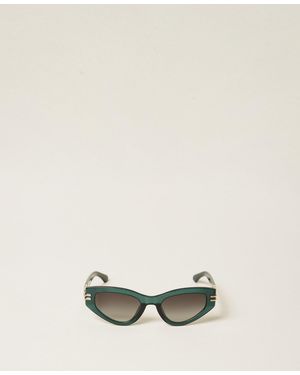 Twinset Butterfly Sunglasses - Natural