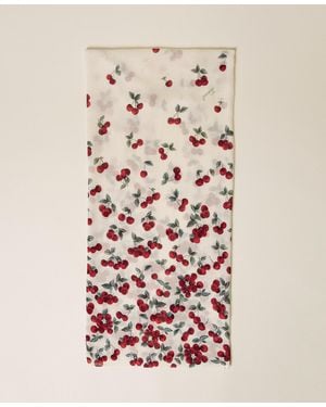 Twinset Cherry Print Stole - White