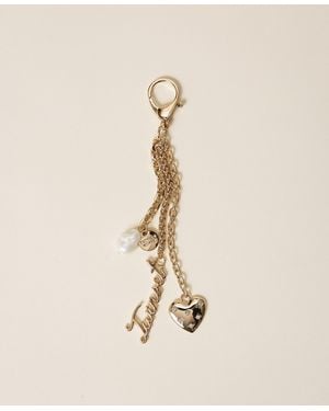 Twinset Charm Con Ciondoli E Logo, Donna - Neutro