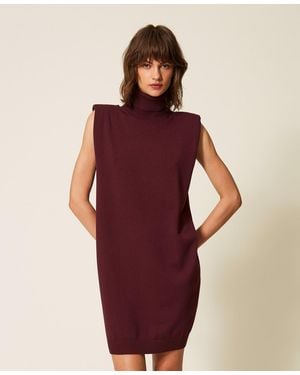 Twinset Short Sleeveless Knit Dress - Red