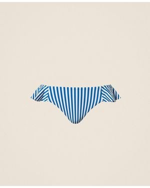 Twinset Braguita Brasileña De Bikini De Jacquard A Rayas - Azul