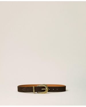 Twinset Cinturón De Ante, Mujer - Neutro
