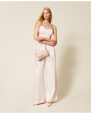 Twinset Duchess Palazzo Trousers - Natural