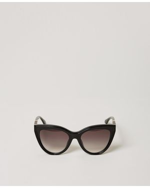 Twinset Butterfly Sunglasses - Natural