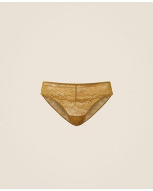 Twinset Lace Briefs - Natural