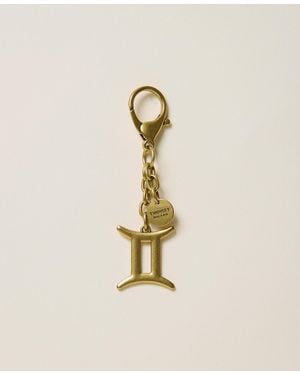 Twinset Zodiac Key Ring With Logo - Natural