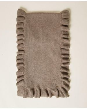Twinset Knit Scarf With Ruffles - Natural