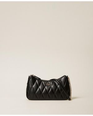 Twinset Quilted Shoulder Bag - Black