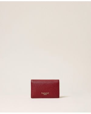 Twinset Small Wallet With Logo - Pink