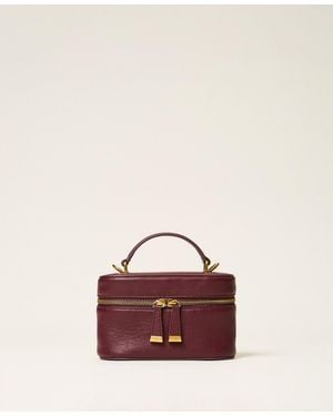 Twinset Leather Shoulder Bag - Pink